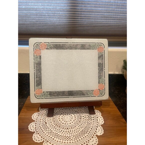 CorningWare Silk & Roses Counter-Saver Cutting Board - Picture 1 of 8